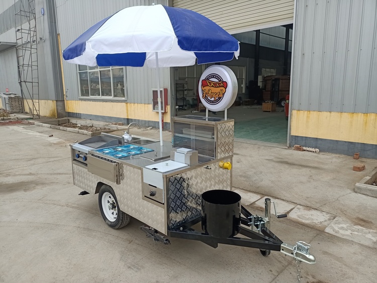 Mini Food Cart: Hot Dog Cart for Sale  Griddle & Fryer--ETO DEVICE Food  Trailer Manufacturer