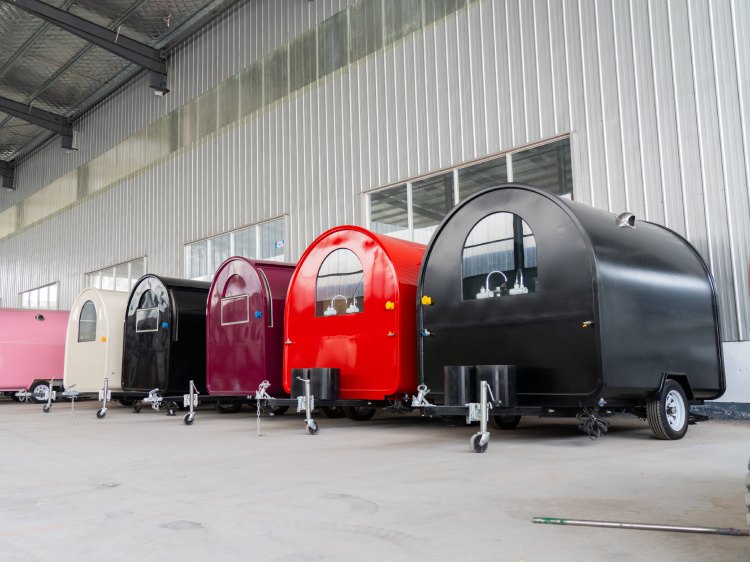 7.2ft Small Food Trailers for Coffee, Ice Cream, Bubble Tea, BBQ, Hotdog, and Street Food