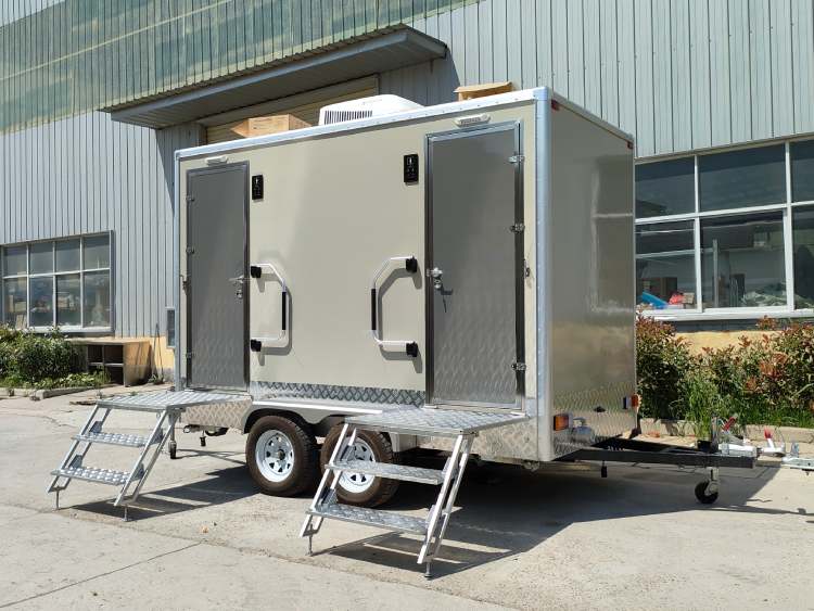 2-stall Luxury Restroom Trailer for Sale