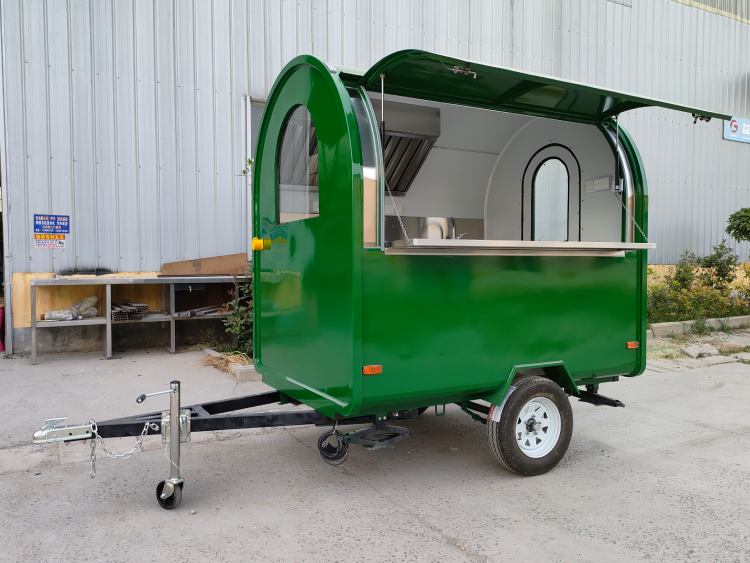 Green Mini Food Truck Trailer