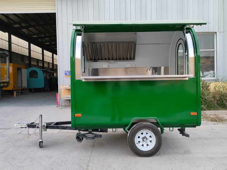 Green Mini Food Truck Trailer